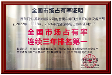 西朗门业荣誉证书